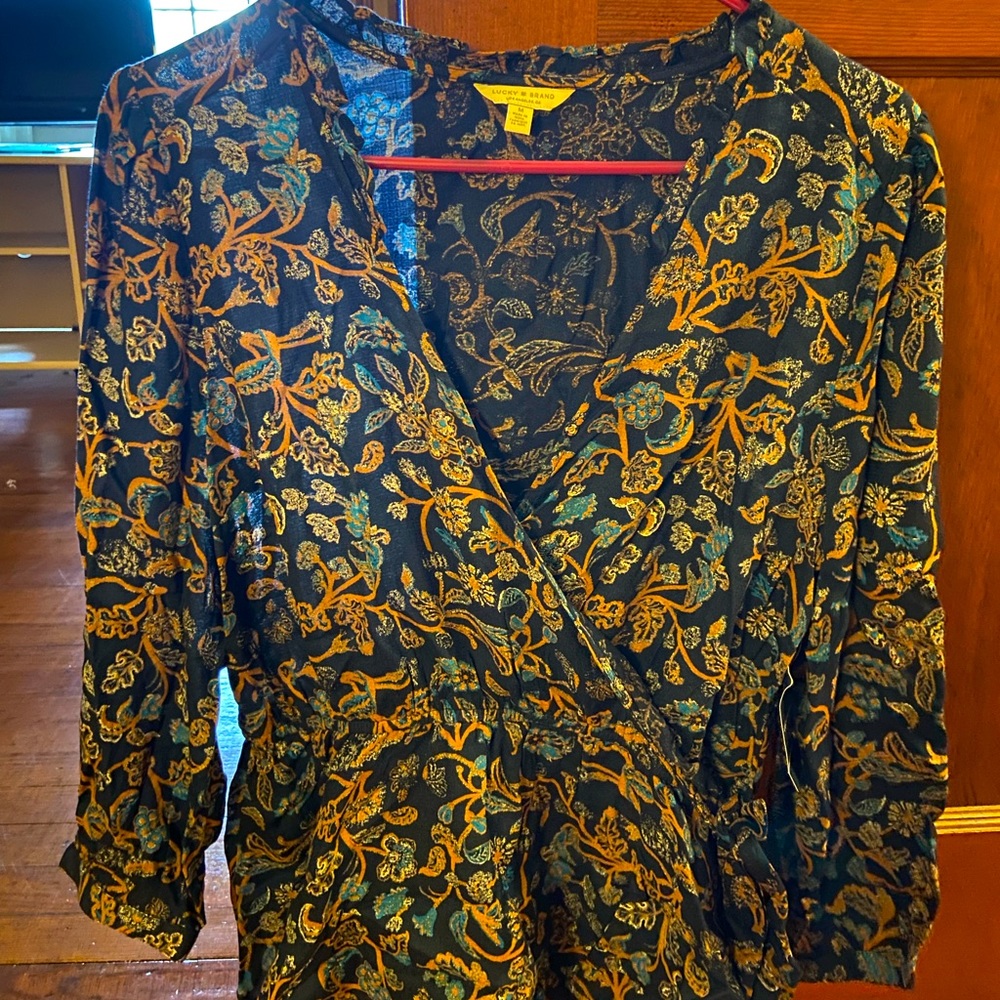 Never worn, tags on Lucky brand blouse